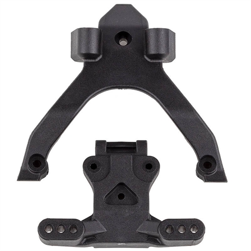 TEAM ASSOCIATED RC10B7 FT TOP PLATE & BALLSTUD MOUNT, CARBON
